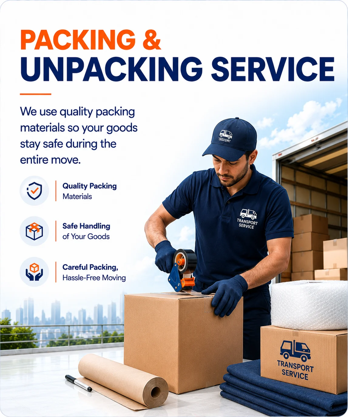 Household packers and movers services